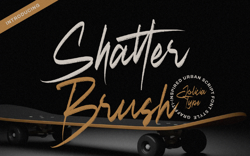 Shatter Brush | Urban Script-lettertype