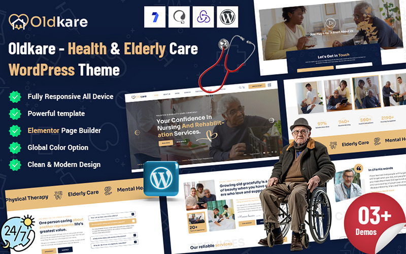 Oldkare – Thème WordPress pour les soins aux personnes âgées