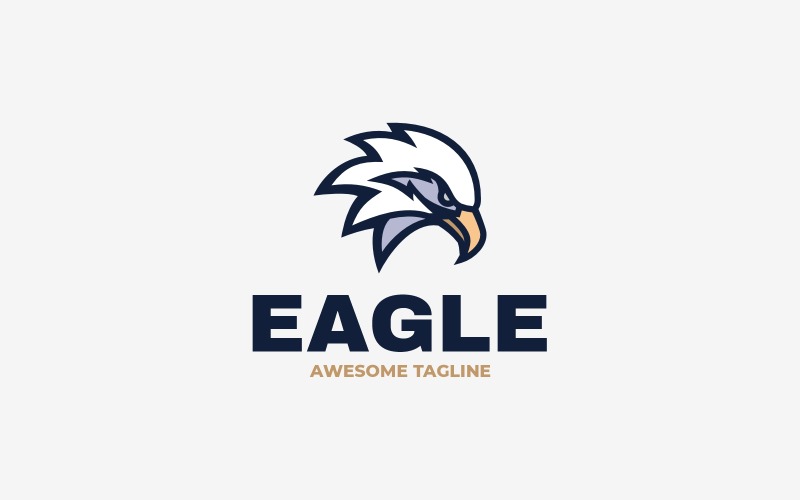 Adelaar Eenvoudig Mascotte Logo 3