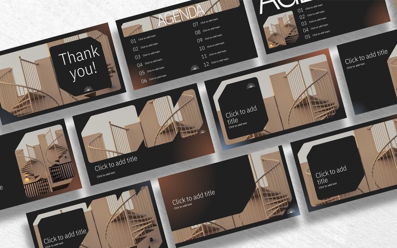 Modelo de PowerPoint de construção criativa