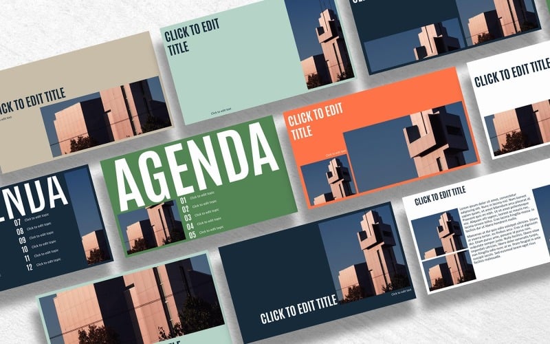 Modelo de PowerPoint de construção pronto para usar