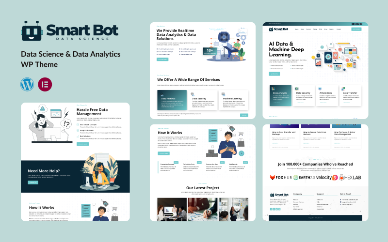 SmartBot – víceúčelové služby vizualizace dat téma WordPress