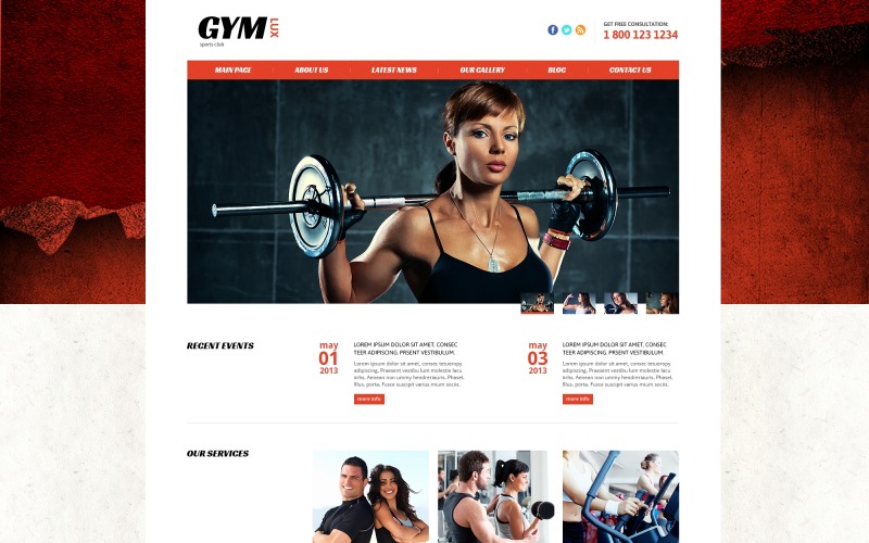 Gym pour la santé et la beauté Modèle Joomla