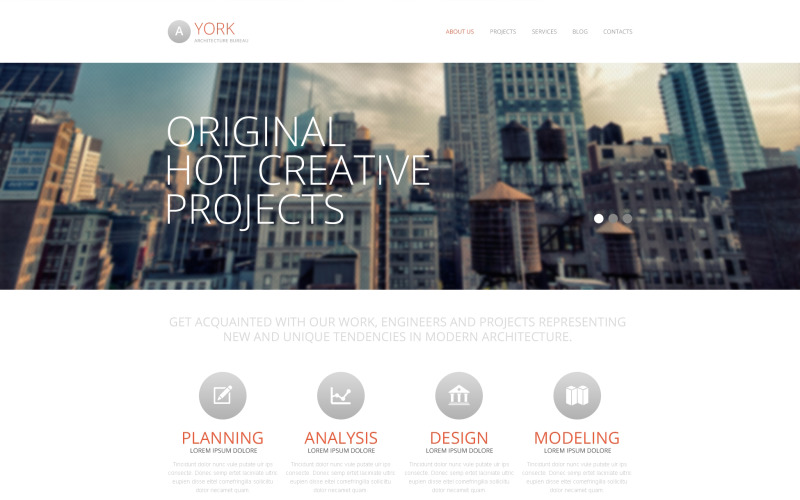 Modello Drupal di idee di architettura
