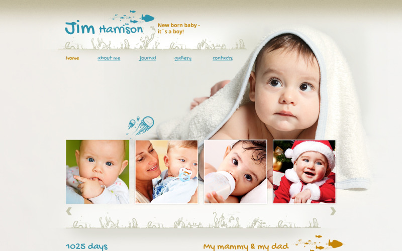 Nyfödd responsiv webbplatsmall