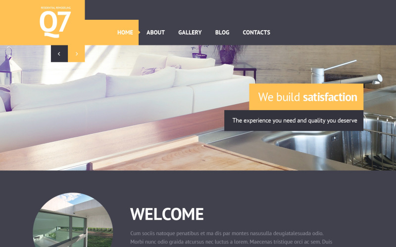 Responsive Website-Vorlage für Innenarchitektur