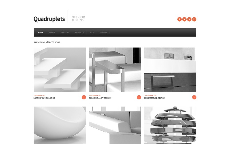 Šablona Joomla reagující na design interiéru