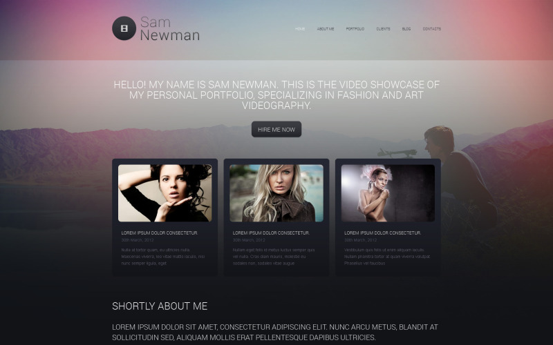 Videografo Portfolio Drupal Template