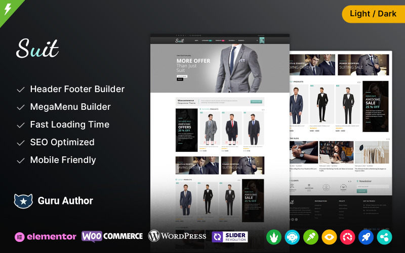 Suitcro - Męski garnitur, marynarka, ślub i moda męska WooCommerce Theme