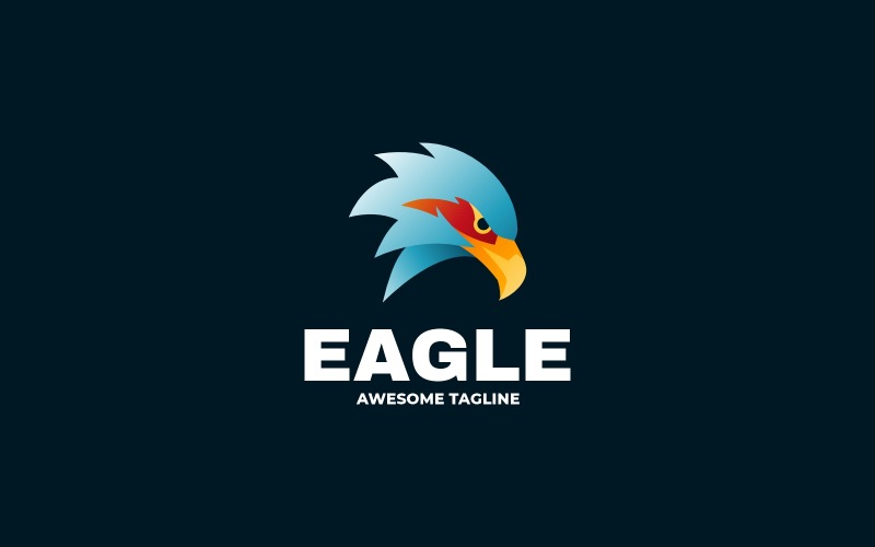 Adler Farbverlauf Buntes Logo 01