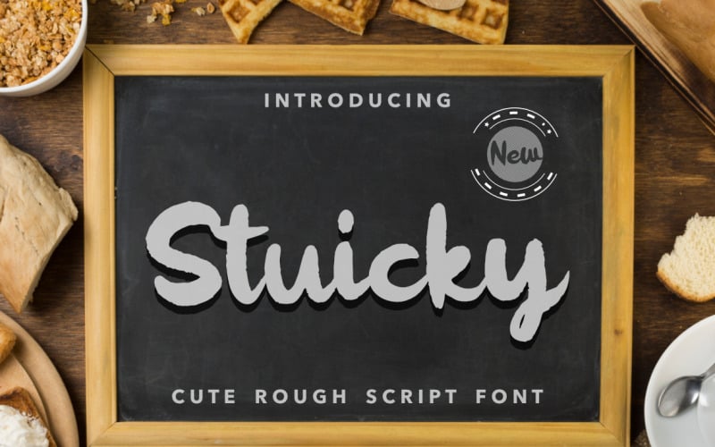 Stuicky un font di scrittura ruvida