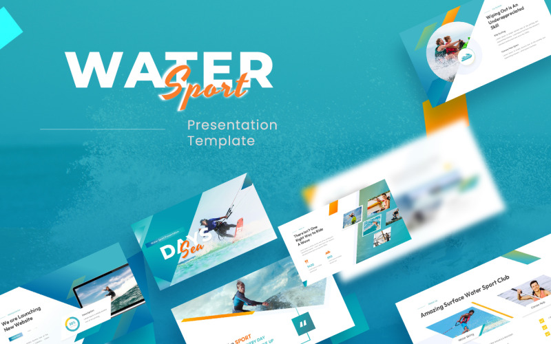Daysea - PowerPoint-sjabloon voor presentatie over watersport