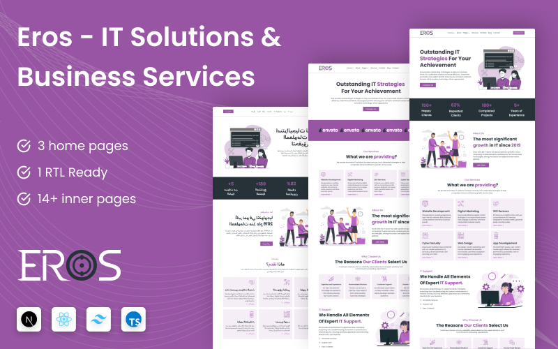 Mehrzweck-Responsive-Vorlage für IT-Lösungen und Unternehmensdienstleistungen