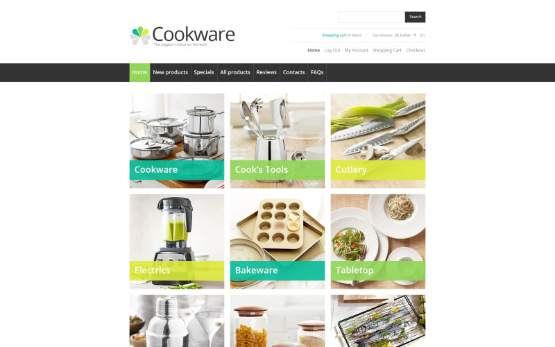 Cookware ZenCart Template