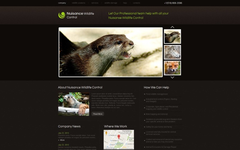 html шаблон wild life moto cms