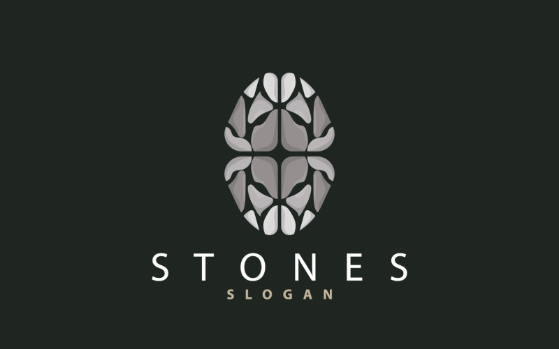 Baksteen Steen Logo Premium Elegant Ontwerp V15