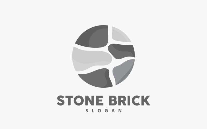 Logo in pietra mattone Premium Design elegante V1