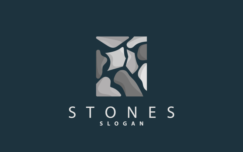 Logo in pietra mattone Premium Design elegante V8