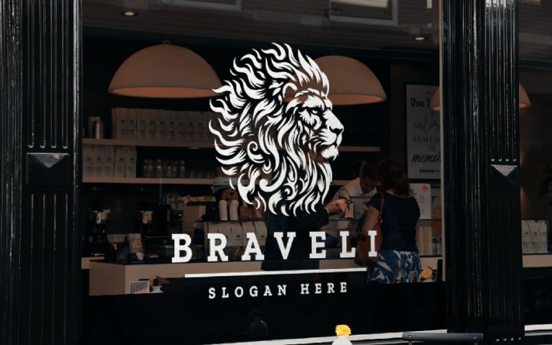 Логотип Brave Lion Head Professional