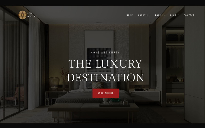 Royal Hotel Booking reagieren Vorlage
