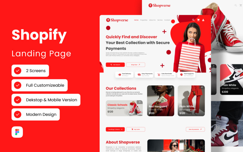 Shopverse - Página de destino do Shopify
