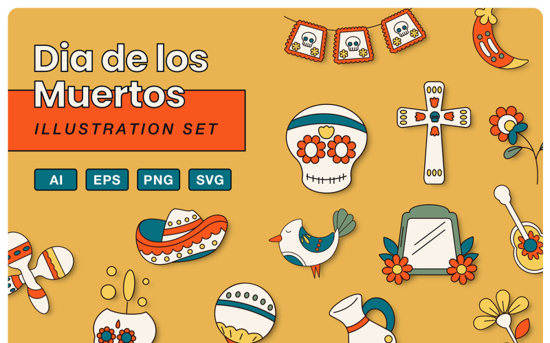 Dia De Los Muertos Illustrationssammlung