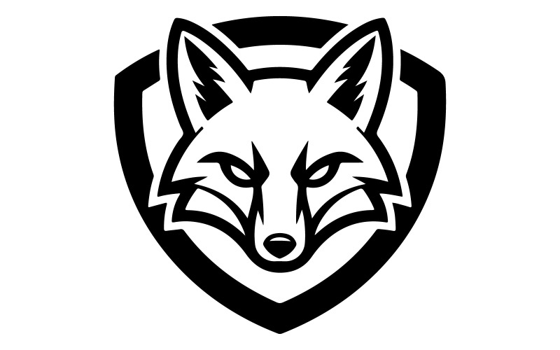 Fox head silhouette art illustration