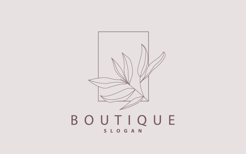 Leaf Line Logo Beautiful Hand Drawn V7