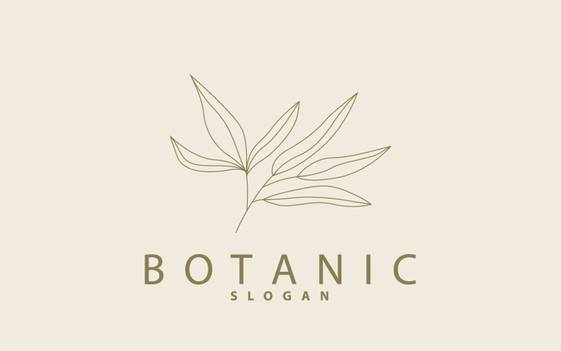 Leaf Line-logo Prachtig handgetekend V12