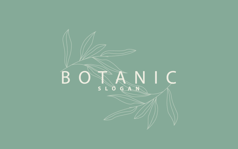 Leaf Line-logo Prachtig handgetekend V20