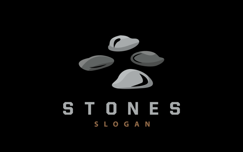Logotipo de pedra Premium Design elegante Vetor V1