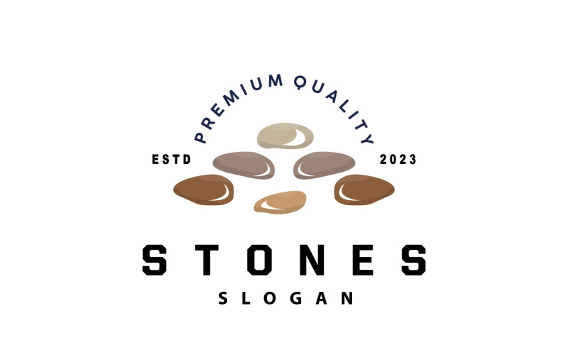 Stein Logo Premium elegantes Design Vektor V12