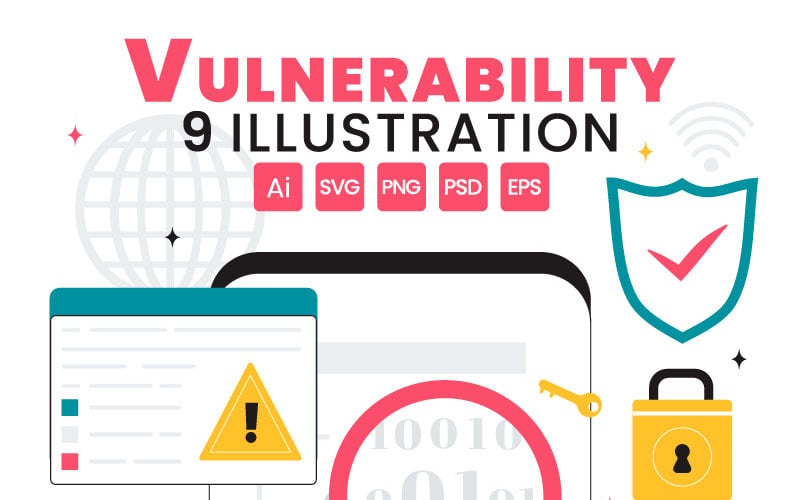 9 Vulnerability Vector Illustration