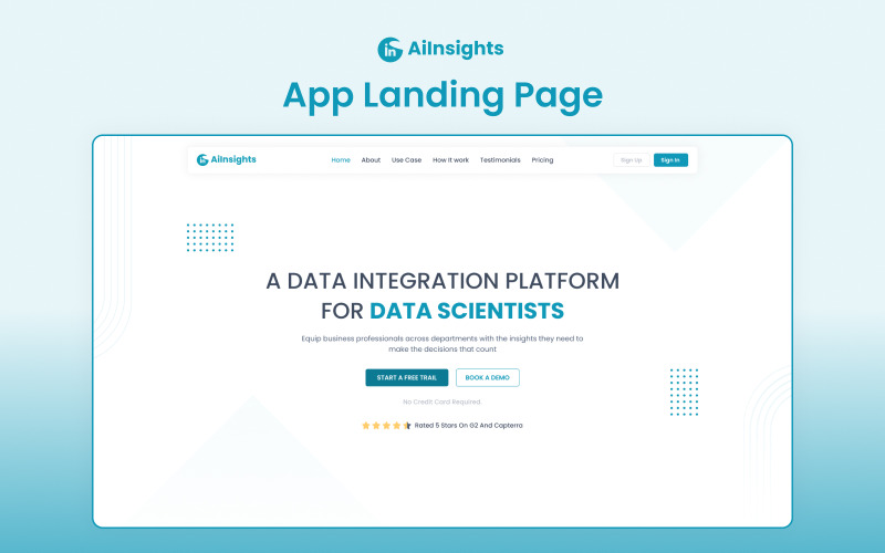 AiInsights – App Landing Page Elementor Mall