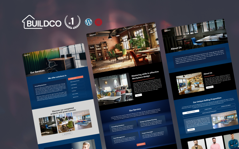 BuildCo 建筑建筑 Wordpress Elementor 模板