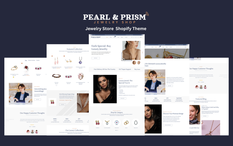 Pearl & Prism - Smyckesbutik Shopify-tema