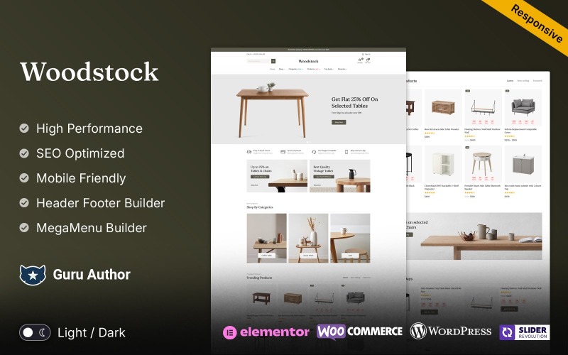 WoodStock - Tesařství a kutil Dřevoobráběcí téma WooCommerce