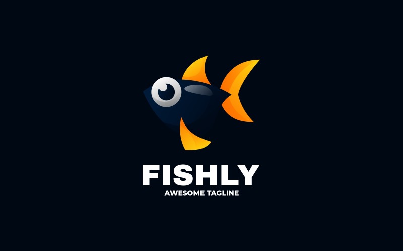 Fishly Gradient Colorful Logo 01