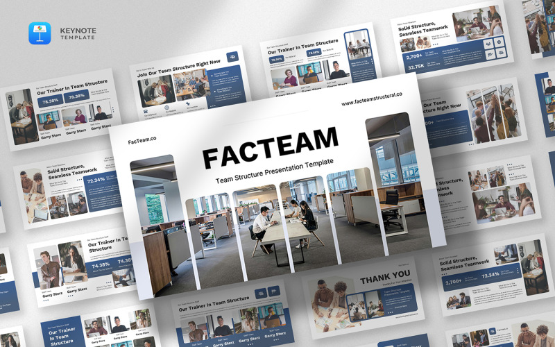 Facteam - Szablon prezentacji dotyczącej struktury zespołu