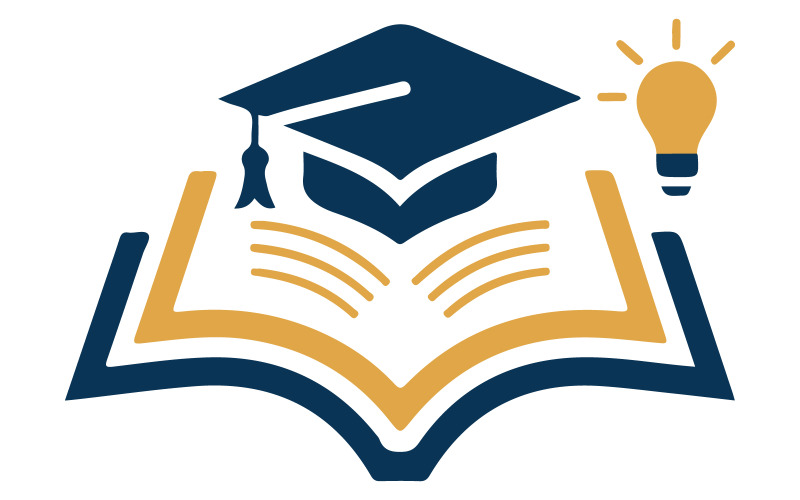 Illustration de silhouette de logo d'éducation
