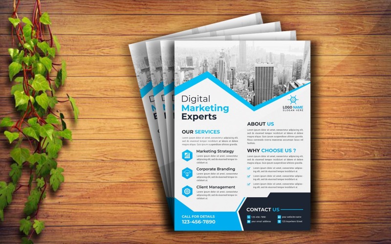 Modèle de conception de flyer professionnel V03