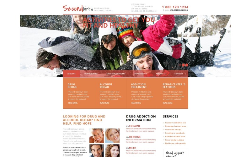 реабилитация moto cms html шаблон