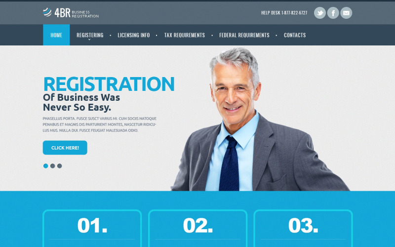 Responsive Website-Vorlage der Verwaltungsgesellschaft