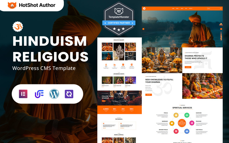 Dharma - Hinduizm ve Dini İbadet WordPress Elementor Teması