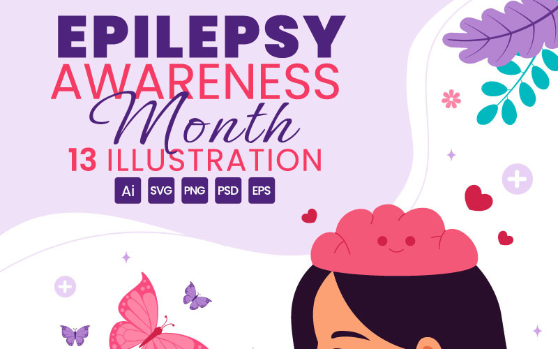 13 Illustrazione del mese nazionale di sensibilizzazione sull'epilessia