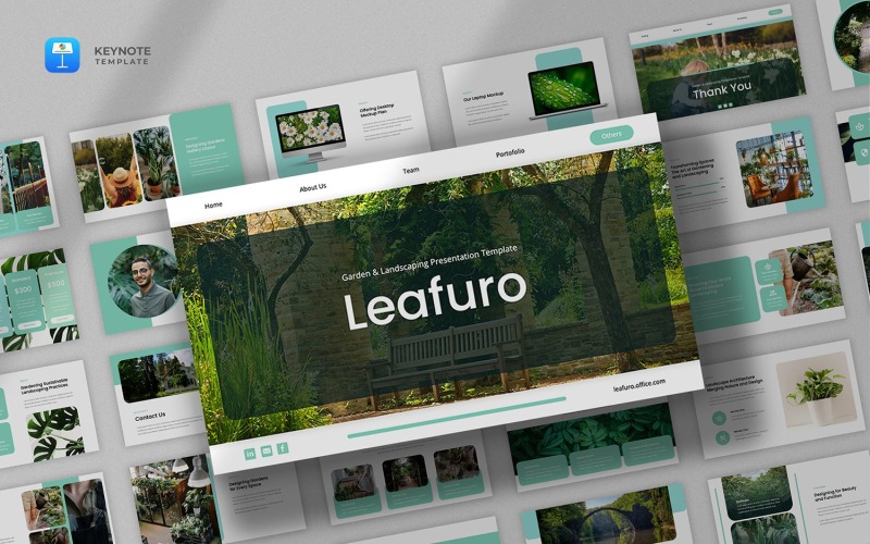 Leafuro - Шаблон основного доклада по ландшафтному дизайну и садоводству