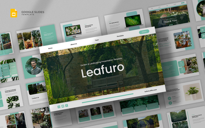 Leafuro – Садівництво, ландшафтний дизайн, шаблон Google Slides
