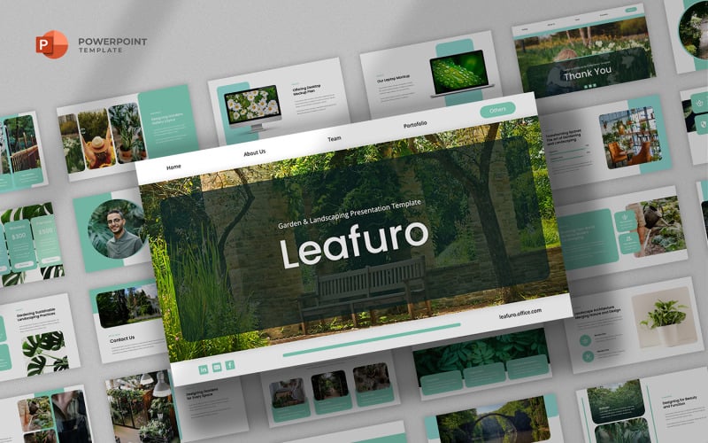 Leafuro - Садівництво, озеленення, шаблон Powerpoint