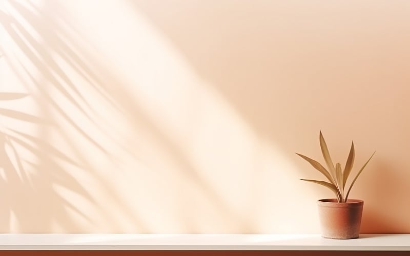 realistischer und minimalistischer unscharfer Wandhintergrund mit natürlichem Licht