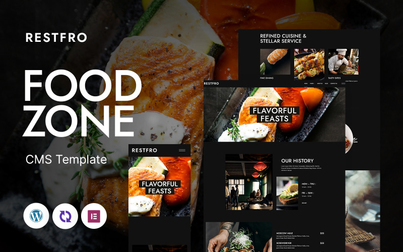 Restfro - Tema multipropósito adaptable de WordPress para restaurantes y gastronomía